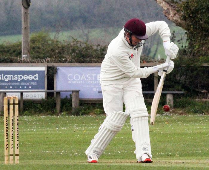 Kurtis Marsh batting for Lawrenny. Picture by Susan McKehon